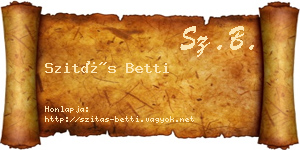 Szitás Betti névjegykártya